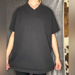 Plain black V neck T-shirt
